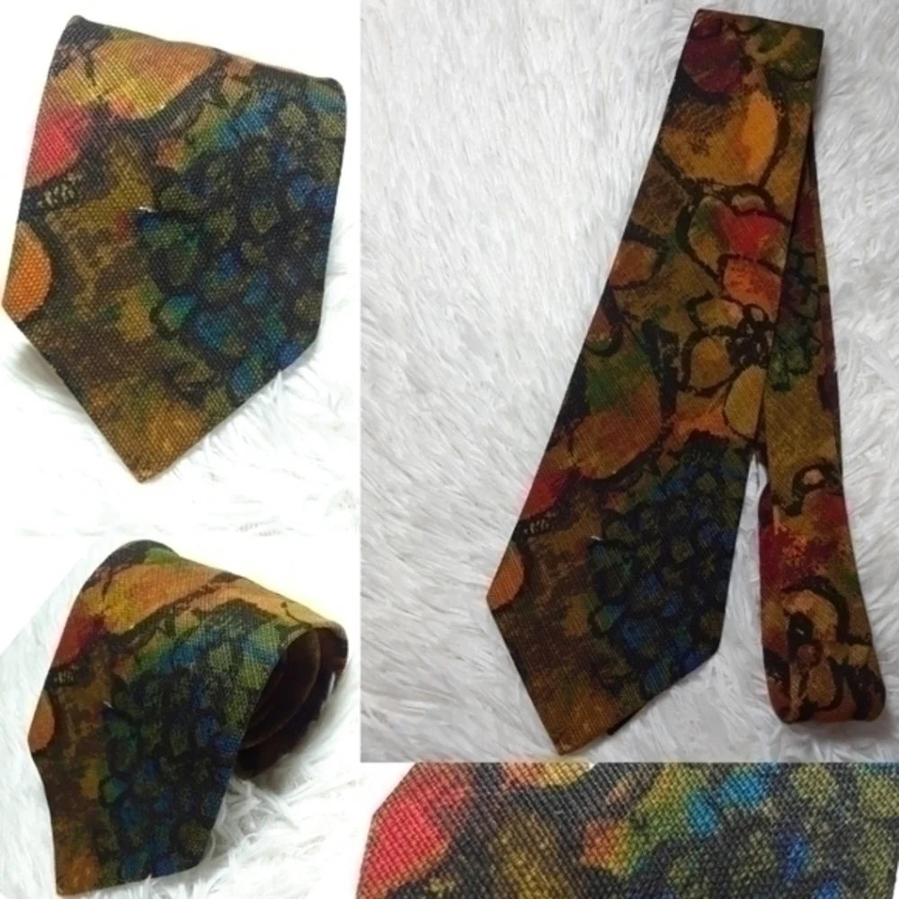 Vintage Floral Wrath Textured Cotton Necktie